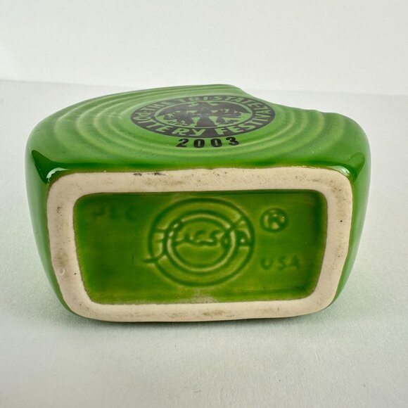 Fiesta Fiestaware Shamrock Green 2003 Tri-State Pottery Festival Mini Disc Pitch - Picture 5 of 6